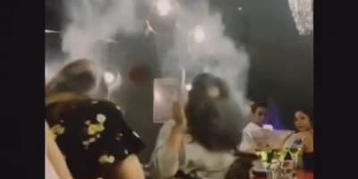 Scorched woman