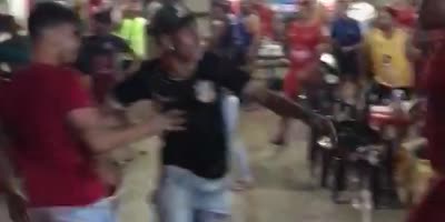 Soccer Fans Fight in Brazil