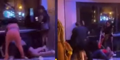 Cop Drops Big Woman in Fight
