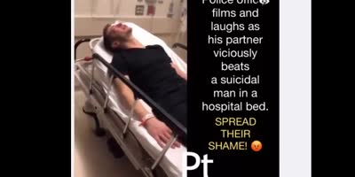 Cop assaults man in hospital bed.(R)