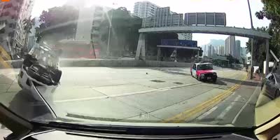 Car crash in Hong Kong