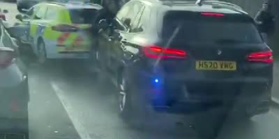 London Undercover Police Car Crashes Into Female Police Officer