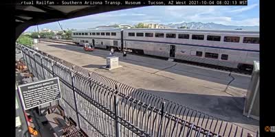 CCTV footage shows active shooter on Amtrak train in Tucson, Arizona.