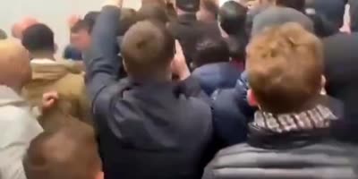UK Soccer Fans Brawl