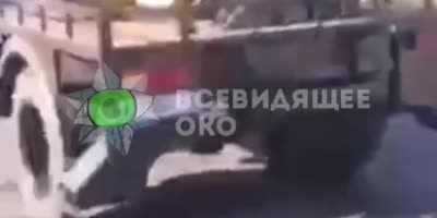 Drunk Crane Truck Driver Chased & Caught After Causing An Accident In Ukraine