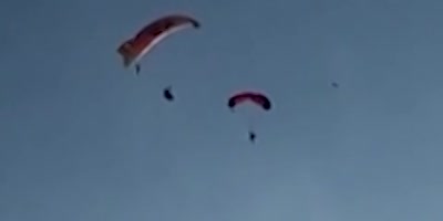 Parachutists Collide In Skies Of Turkey