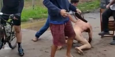 Naked Man On Drugs Assaulted By Drivers In Brazil