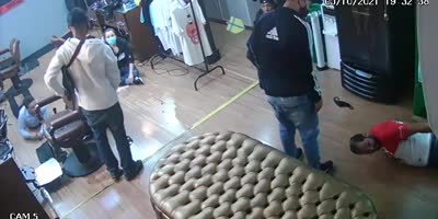 Invasion & Robbery Of Barber Shop In Brazil