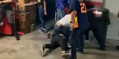 Fan Thrown On Railing During Violent Fight Over Baseball In Mexico