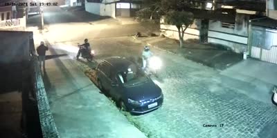 Delivery Guy Loses Motorcycle