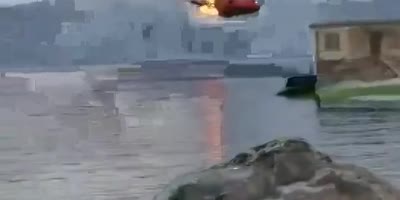 Helicopter loses control (R)