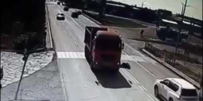 Elderly Kazakh Man Knocked Out By Truck