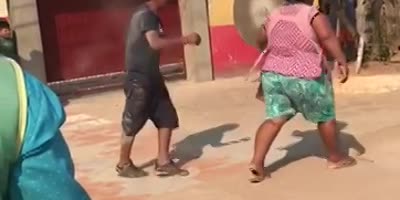 Big Momma Punches Her Alcoholic Son To Stop Him "Fighting"