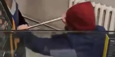 Female Alcoholic Destroys ATM
