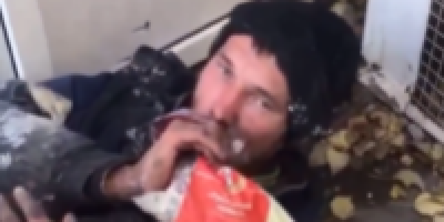 Hobo Is High On Glue