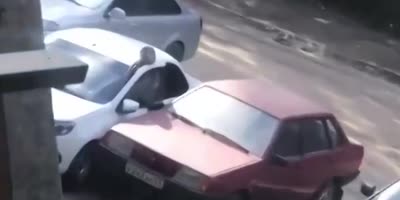 Guy gets head stuck