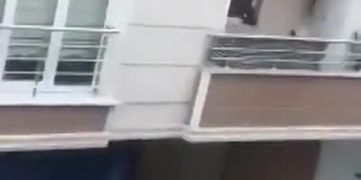 Man accidentally falls of a balcony