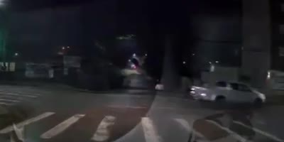 Biker Wrecked At The Intersection