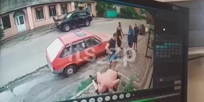 Fired Drunk Ukranian Man Detonates Grenade (R)