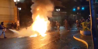 Molotov Cocktail Thrown At Officers In Portland