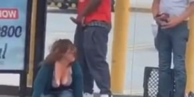 WTF: Homeless man forced woman to fuck outside a bus stop