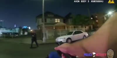 Officers shoot suspect with a knife.