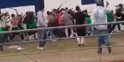 Mass Fight Of Soccer Fans In Colombia