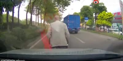Old & Disabled Man Nailed From Behind