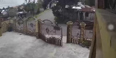 Biker Hits Gate