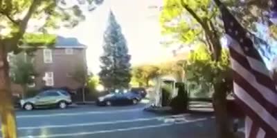 Garbage truck hits pedestrian