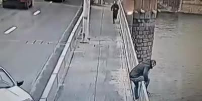 Man Falls Off The Tall Bridge After Fender Bender In Russia