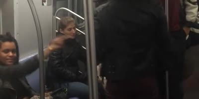 Old but gold: Woman starts shit on the NY subway.