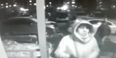 Woman Sucker Punched & Mugged In Russia