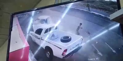 She Got Out Of The Car In Time.