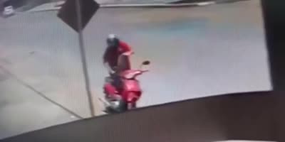 Hitman On Red Scooter Gets The Job Done