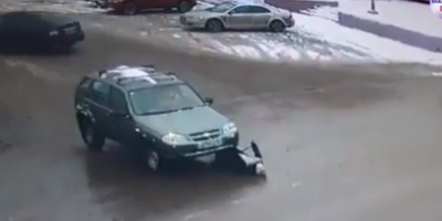 Female Driver Drags Poor Granny