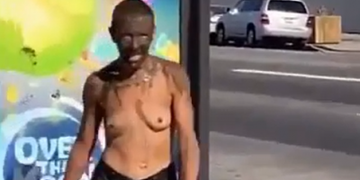Flat Crackhead Freaks Out In LA
