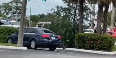 Miami Cops Arrest Stiff Man