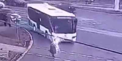 Woman Ran Over By Bus In Kazakhstan