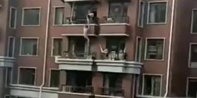 Man Falls Three Floors Down