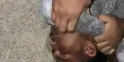 Thief Punched & Strangled