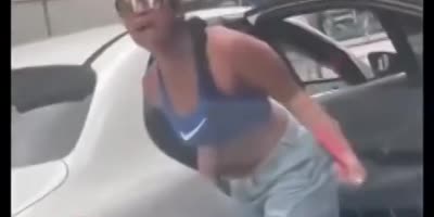 Twerking chick gets a booboo.