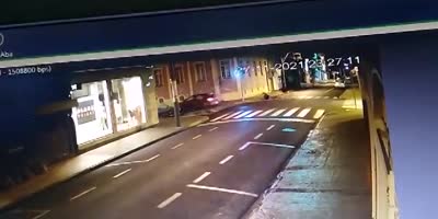 Biker hit in high speed