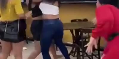 Girls Fighting In A Restaurant(R)