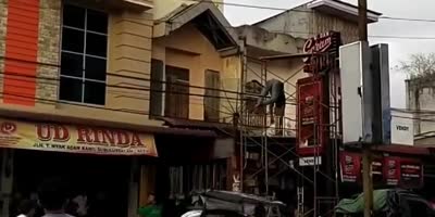 Rescue Of Worker Zapped By Powerlines
