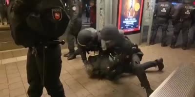 German Riot Cops Bust Elderly COVID Denier