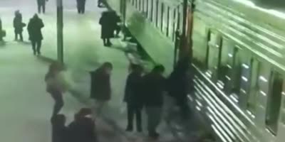 66YO Man Falls Under The Train In Russia