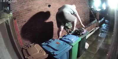 UK Man VS Trash Bin