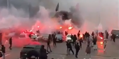 Soccer Fans VS Rotterdam Police
