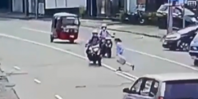 Careless Woman Struck By Motorcycle